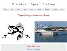 Tablet Screenshot of privateersportfishing.com